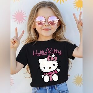 Hello Kitty Black Tee with Pink Accents